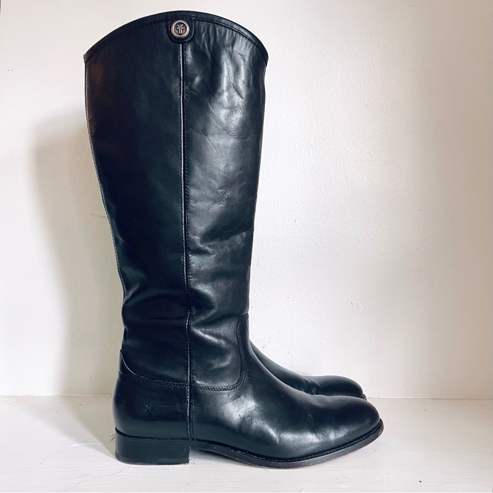 Frye Melissa Button 2 Tall Equestrian Style Boot In Black Size 10 B